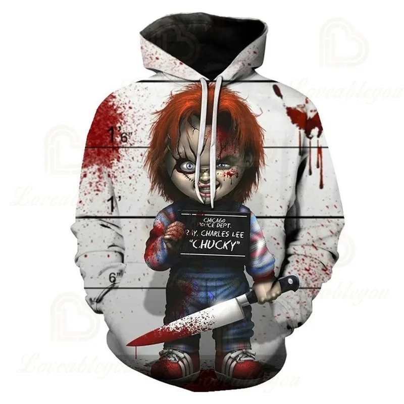 

2020 New Halloween Hoodies Cosplay The Evil Good Guys Chucky 3D Halloween Costumes Sweatshirts Jacket Coat