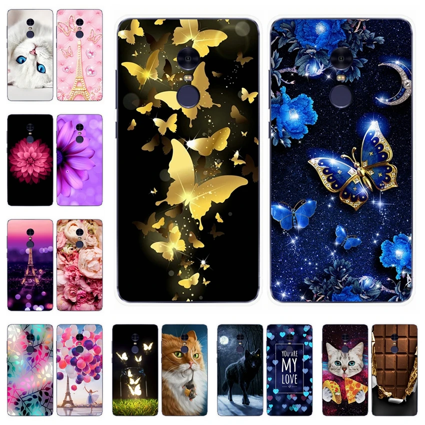 Для Fundas Xiaomi Redmi Note 4 4X чехол милый ТПУ мягкий на заднюю панель телефона силиконовый