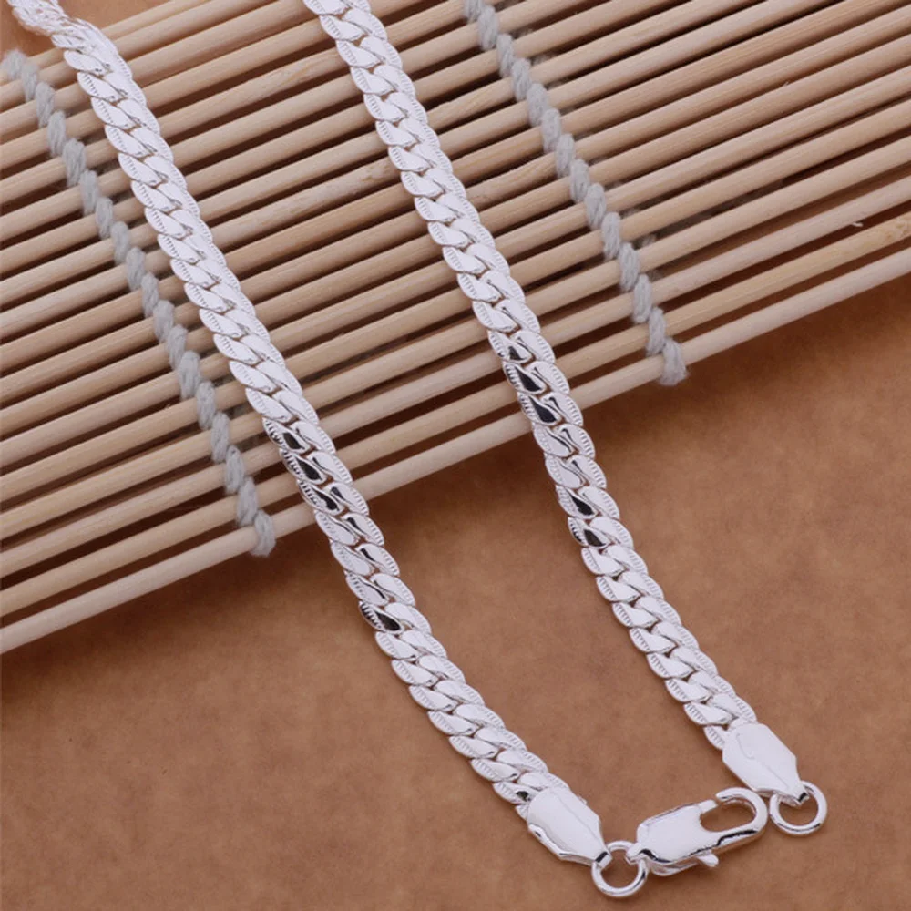 

Fashion Korean ladies flat snake body necklace 925 sterling silver silver-plated necklace trendy fashion accessories jewelry