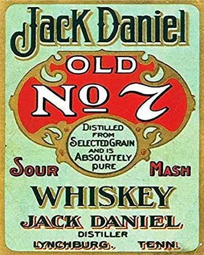 Jesiceny Новый оловянный знак Jack Daniel старый номер 7 виски Алюминиевый металлический