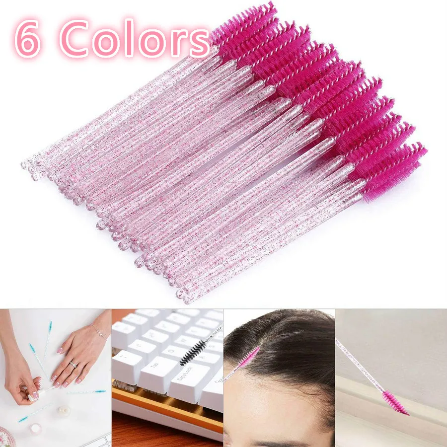 

Eyelash Extension Wands Brushes Disposable Mascara Kit for Eye Dust Lash Curler Eyebrow Makeup Multifunction Mini Crystal Tools