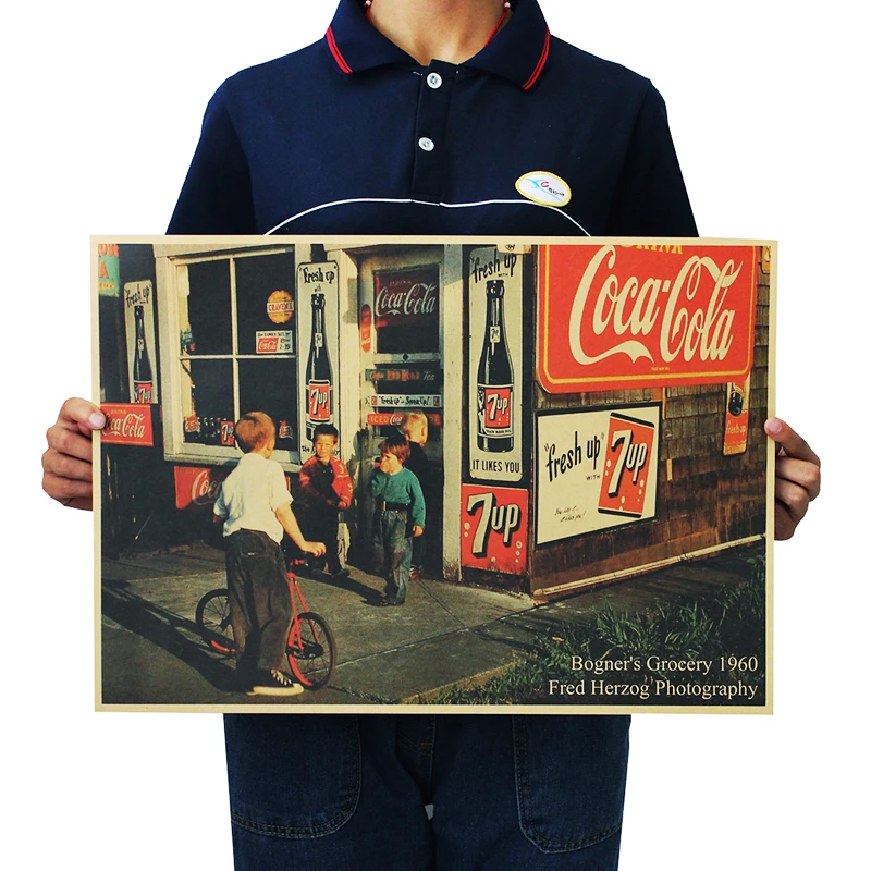 Постер American street 1937 Винтажный Классический домашний простой общежитие кафе 51x36 см