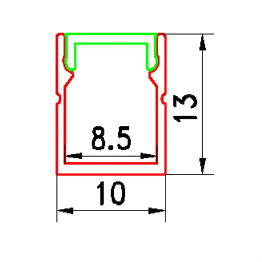 Комплекты 10X1 м хорошая цена алюминиевый профиль для светодиодной световой балки