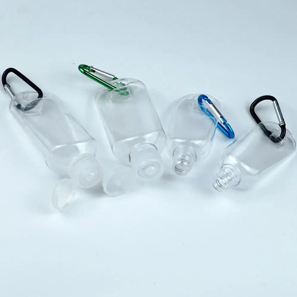 1pcs 30ml Refillable Bottles Hand Sanitizer Containers Travel Alcohol (Transparent Random Hook) | Дом и сад