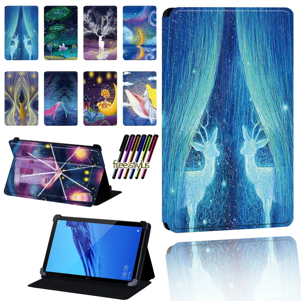 

Cover for Huawei MediaPad T3 7.0/T3 8.0/T3 10 9.6"/T5 10/T1 7.0"/T1 8.0"/T1 10/T2 10 PRO Adjustable Tablet Case +stylus