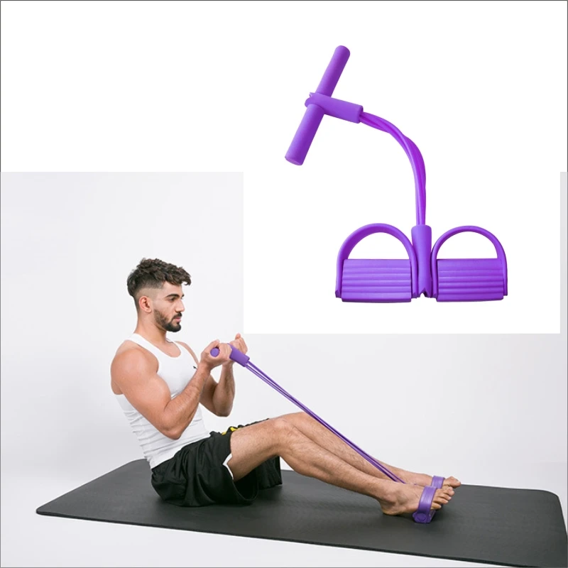 Эластичный тяговый трос для занятий йогой и фитнесом 4 трубки
