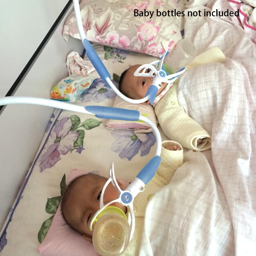Гибкая самовосfeeding вающаяся подставка для бутылочек для кормящих детей с креплением-зажимом, подставка для детских бутылочек, устойчивая к выскальзыванию подставка для напитков и воды
