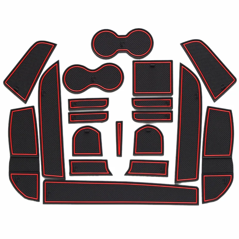 19 шт двери автомобиля канавка коврики Нескользящие резиновые ворота Слот Кубок