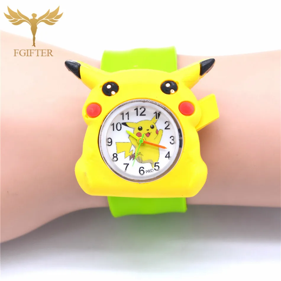 Pikachu Watches Мультфильм Принцесса часы для девочек розовый Relojes резиновые часы милый ребенок подарки игрушки детские часы - Color: Pikachu Watches