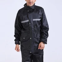 mens sets 2pcs men windproof reflective hooded raincoat pants outdoor cycling rain outfit