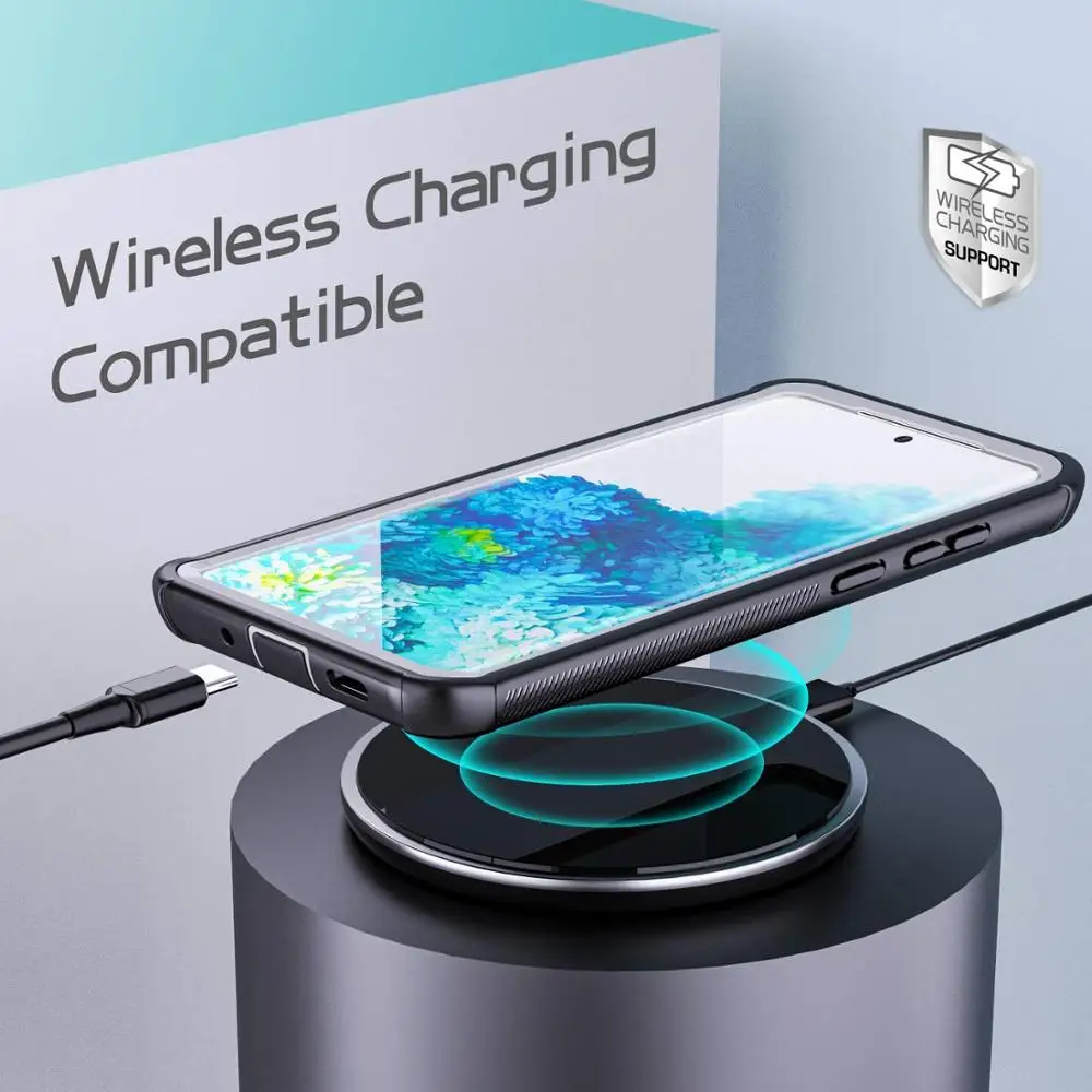 

For Samsung Galaxy S20 Ultra Case Built-in Screen Protector Full Body Heavy Duty Shockproof Case Support Wireless Charging 6.9"