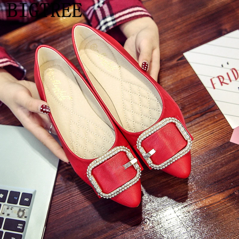 Туфли женские кожаные с блестками модные элегантные туфли на плоской подошве