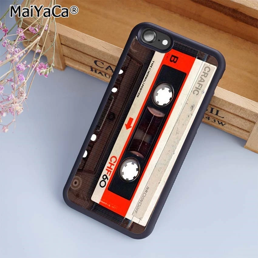 MaiYaCa винтажный Ретро компактный Кассетный чехол для телефона iPhone 5 6s 7 8 plus 11 pro X XR XS