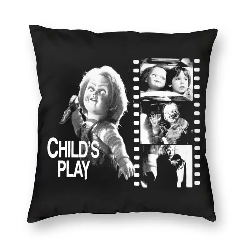 

Cool Chucky Pillow Cover Home Decorative 3D Two Side Printing Child's Play Horror Movie Cushion Cover for Living Room