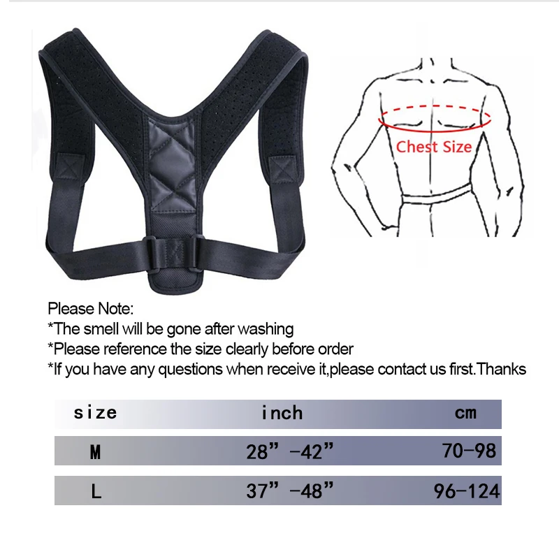 Регулируемая коррекция осанки бандаж для спины Поддержка плеч женщин мужчин