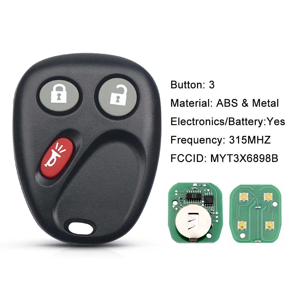 For Buick Rainier 2004 2005 2006 2007 Remote Key 3 Buttons 315Mhz Chip Chevrolet Trailblazer Central Locking Car Fob | Автомобили и