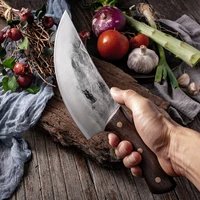 forged kitchen knife stainless steel meat cleaver chopping knife serbian style vegetables fish slicing butcher chef knife