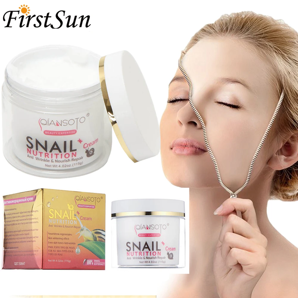 

Snail Whitening Cream Hyaluronic Acid Moisturizer Anti Wrinkle Anti Aging Nourishing Serum Collagen Face Lifting Firming Cream