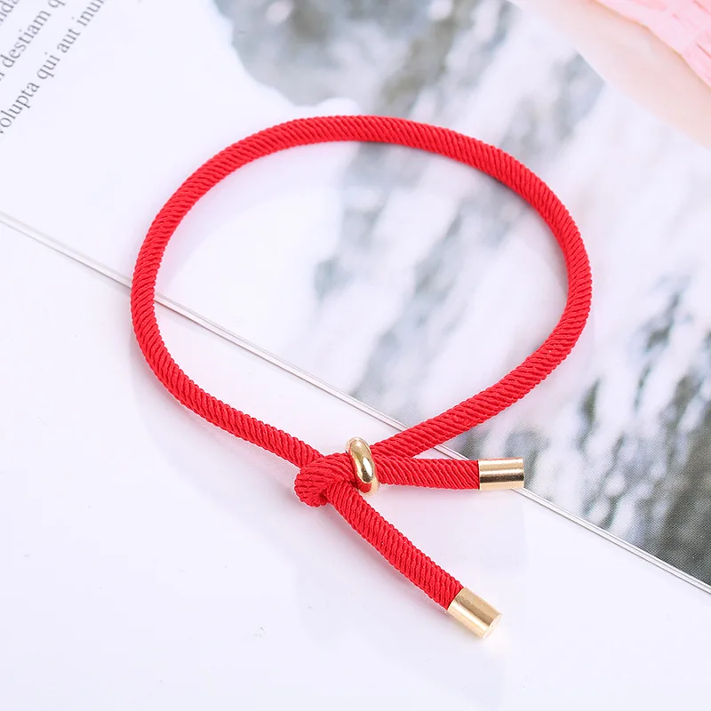 Тибетский буддистский красный черный браслет с регулируемым размером Мужской