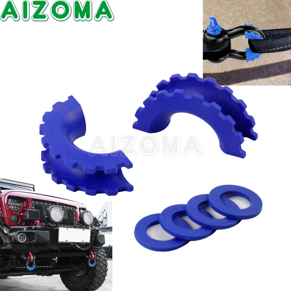 

For Jeep Truck Shackle Cover 5/8 Shackle Isolator Anti Rattle Protector Towing Parts Auto Car Shackle Protector Cover Set