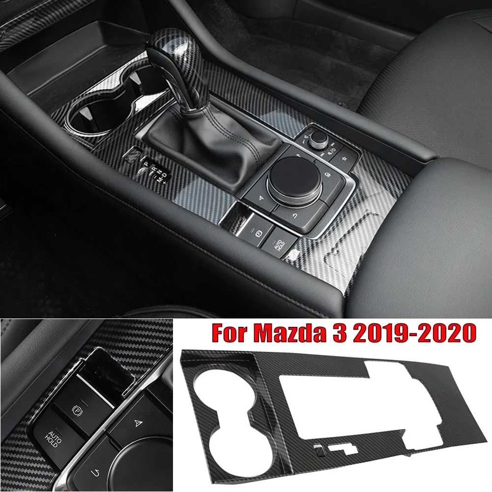 Для Mazda 3 2019 2020 углеродное волокно ABS внутренняя консоль панельная Накладка для