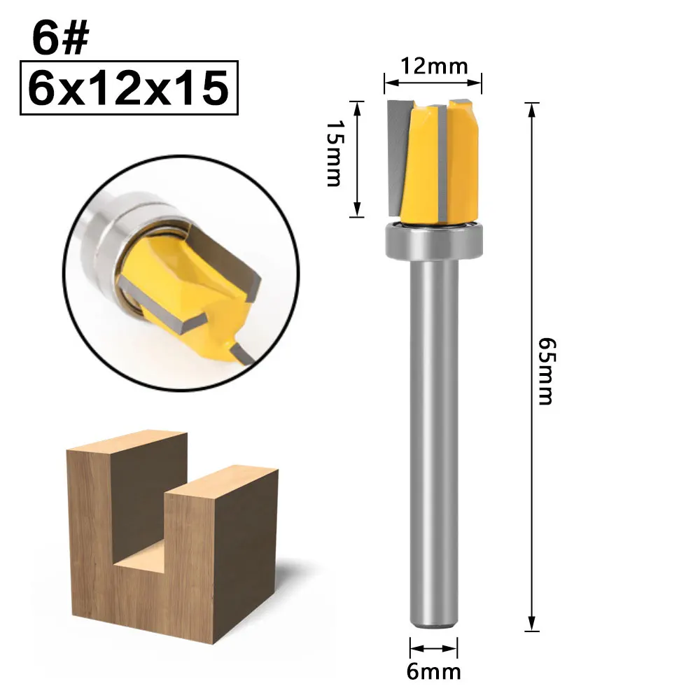 6 видов оптический диаметр Концевая фреза для вырезания гнезд шаблон Пазовая мм
