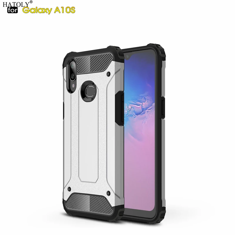 Silver Для Coque samsung Galaxy A10s Чехол Тяжелая Броня тонкая Жесткая Резиновая прочная крышка силиконовые чехлы для телефонов samsung A10s A10 s A107F/DS - Цвет: Silver