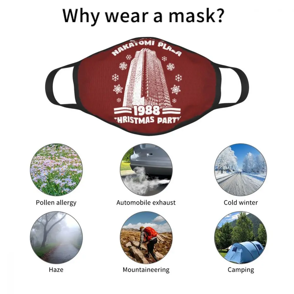 

Nakatomi Plaza Non-Disposable Face Mask Christmas Party 1988 Anti Haze Mask Protection Mask Respirator Mouth Muffle