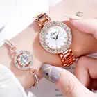 Lvpai 2 шт. классические роскошные часы стразы женские часы модные часы и браслет набор для женщин женские часы Montre Femme Relogio