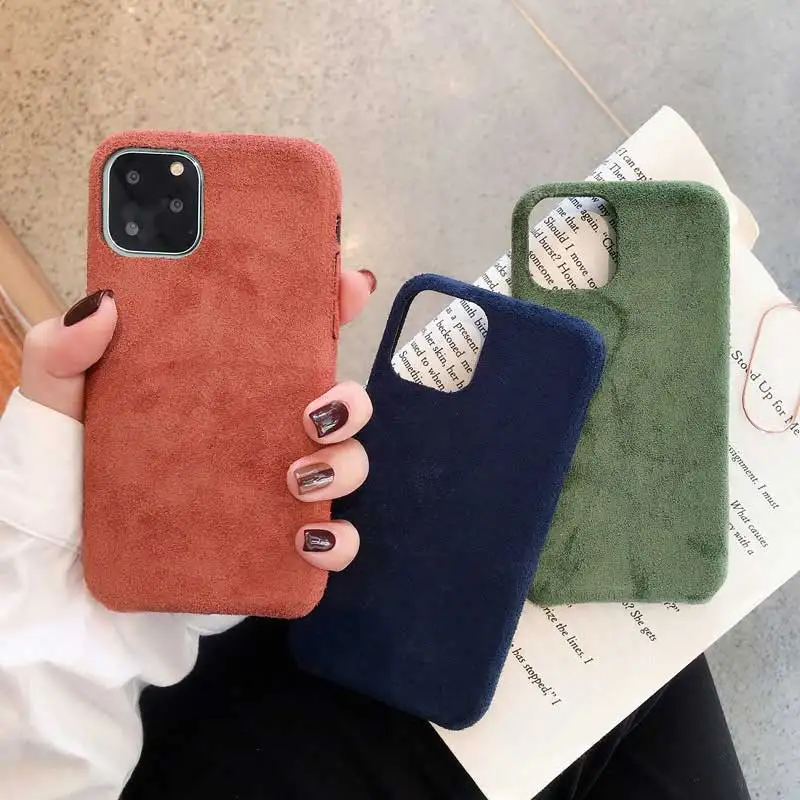 Новый чехол из искусственной кожи с текстурой ткани оленя для iphone 11 Pro Max модные