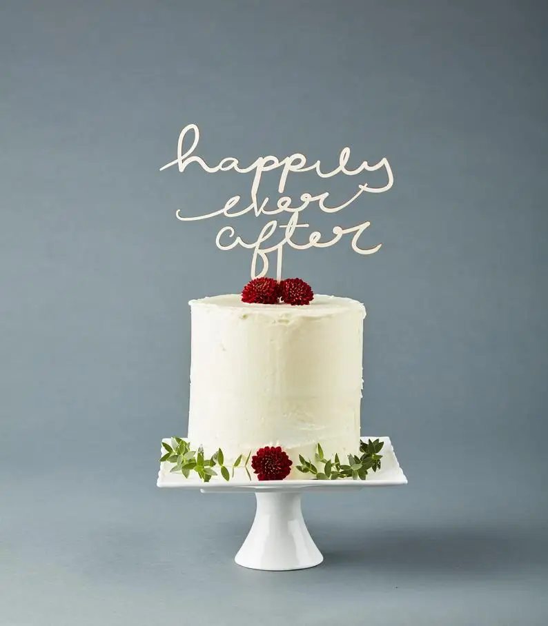 Пользовательская надпись Топпер для свадебного торта персонализированный с