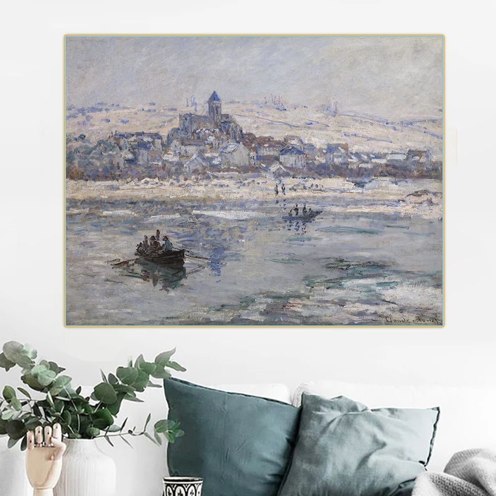 Цитон Клода монета vvétheuil зимой Canvas холст картина маслом пейзаж художественное