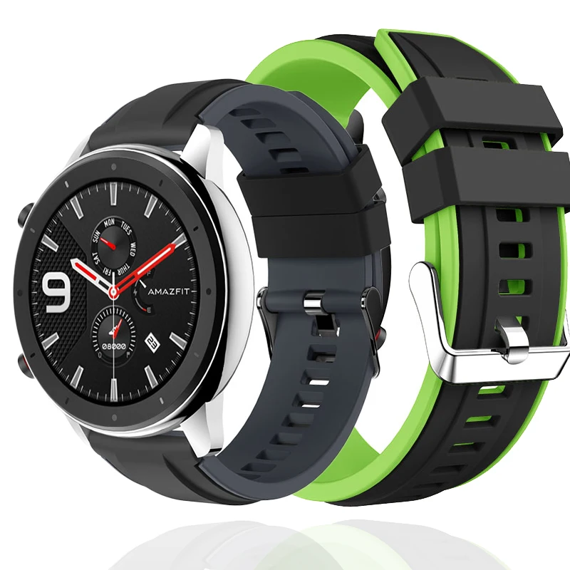 

Ремешок спортивный для Huawei Watch GT Active Honor Watch Magic, силиконовый браслет для Xiaomi Huami Amazfit GTR 47 мм 47 мм 47 мм, 22 мм