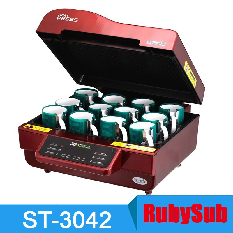 

3D Sublimation ST3042 Sublimation Vacuum Heat Press Machine for Phone Case Mug Plate Glass Wood Rock Metal Photo Printing
