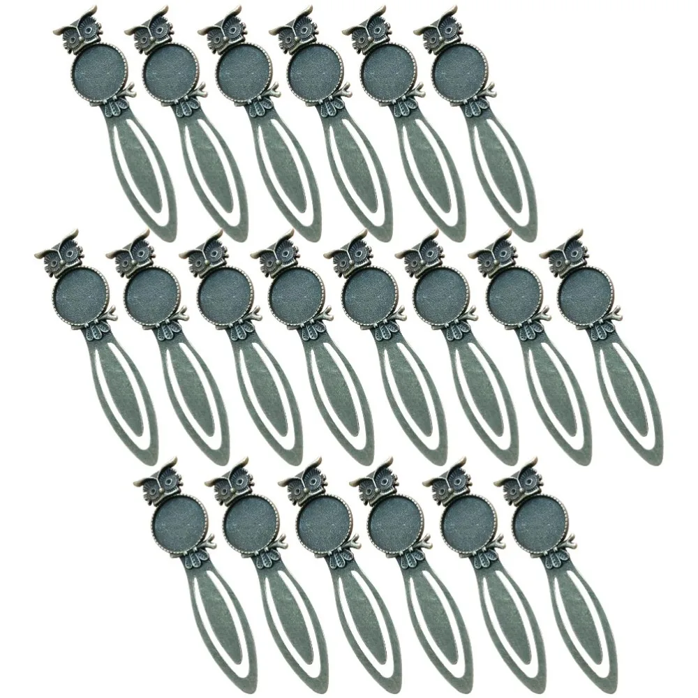 

20pcs Creative Copper Bookmarks Students Stationery Creative Owl Shaped