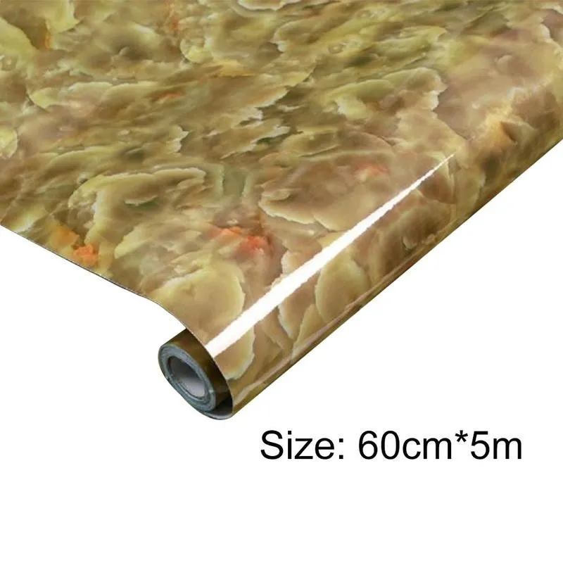 

Modern Kitchen Countertops Oil Proof Stickers Waterproof Self-adhesive Marble Wallpaper Stickers Living Stickers Tile Room W4L1
