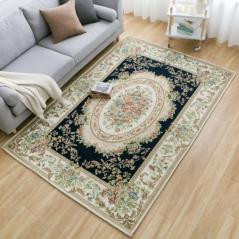 

Vintage Bohemian Carpet for Living Room Rectangle Area Rugs Persian Style Rectangle Area Rugs Soft Non-Slip Bedroom Study Mats