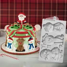 Рождественские Формы для печенья, помадки, торты, украшения, инструменты, силиконовые формы, сахарные изделия, инструменты для выпечки шоколада, форма для тортов, мастики