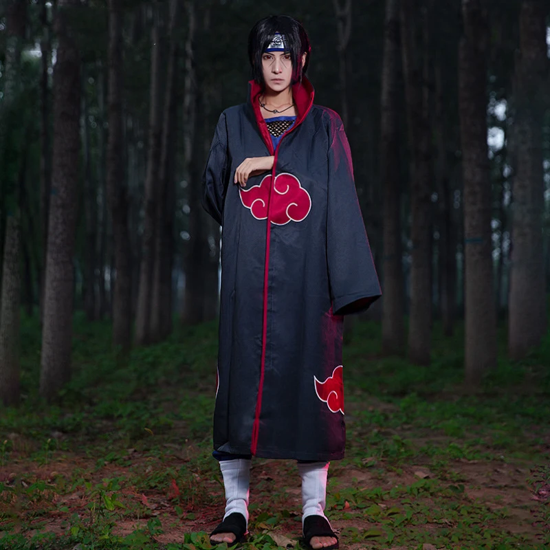 Полный комплект для косплея Akatsuki Uchiha Itachi обезболивающий плащ Итачи Deidara костюм на
