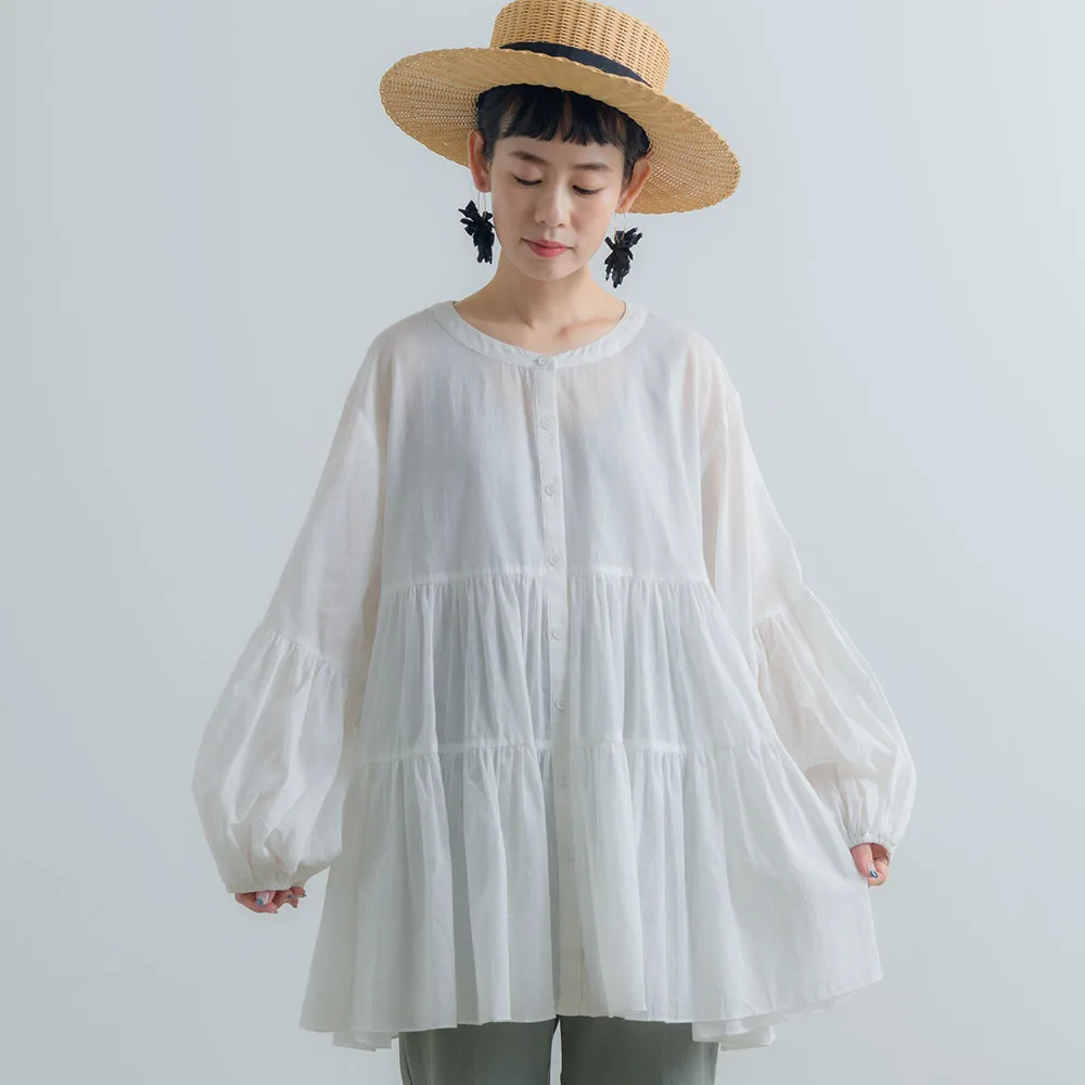 Шифоновая женская блузка рубашки с рукавами фонариками осень весна 2020