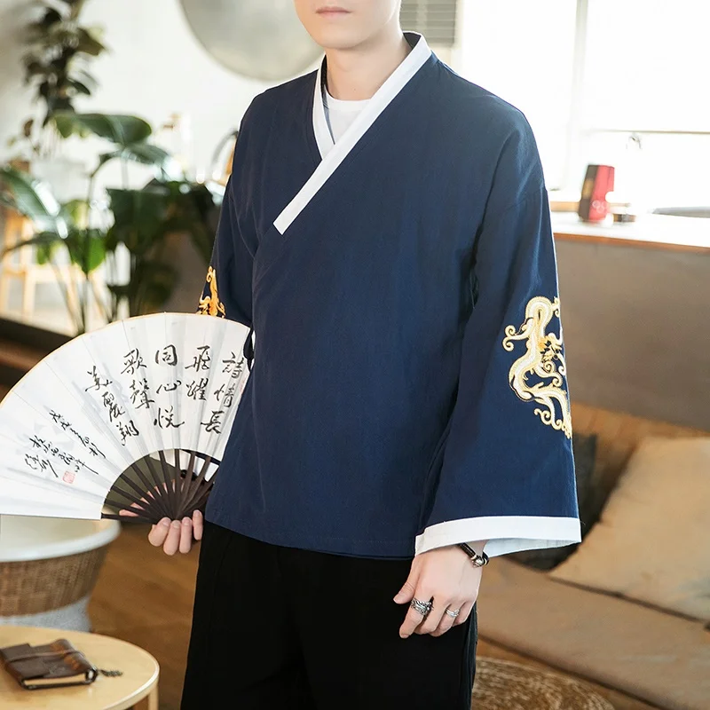 Онлайн Китайский магазин Hanfu Мужская традиционная китайская одежда хлопковая