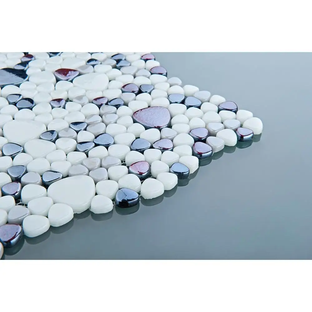 

Pebble glass mosaic tiles FBY012