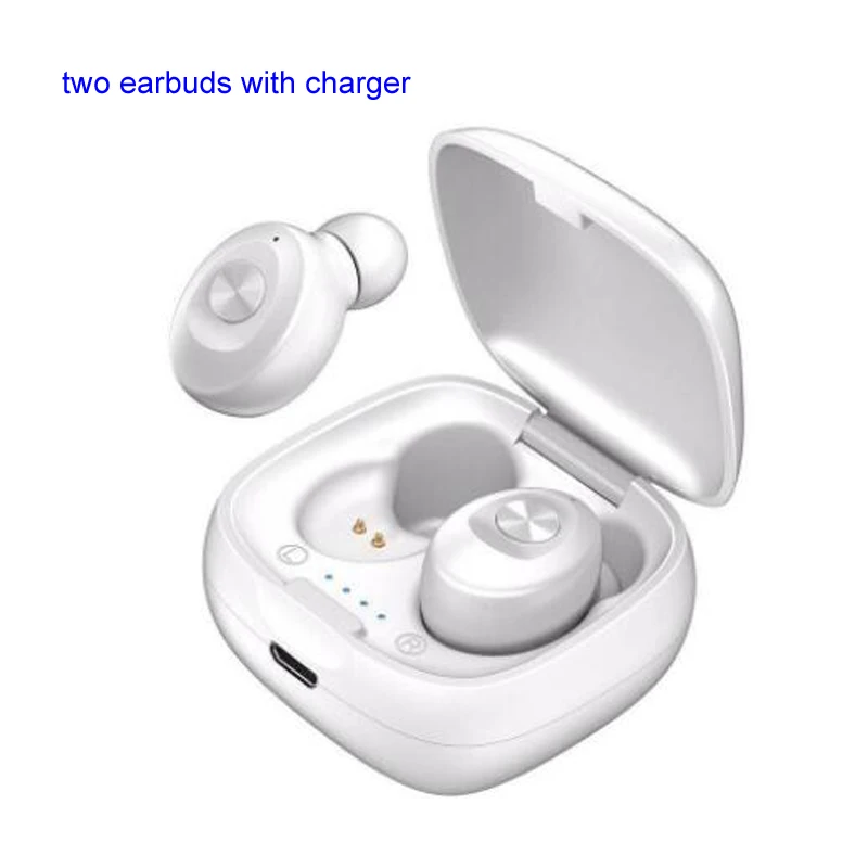 Two earbuds white Bluetooth 5,0 наушники YITEK XG12, стерео Беспроводные Наушники Hi звук спортивные наушники с микрофоном для телефона - Цвет: Two earbuds white