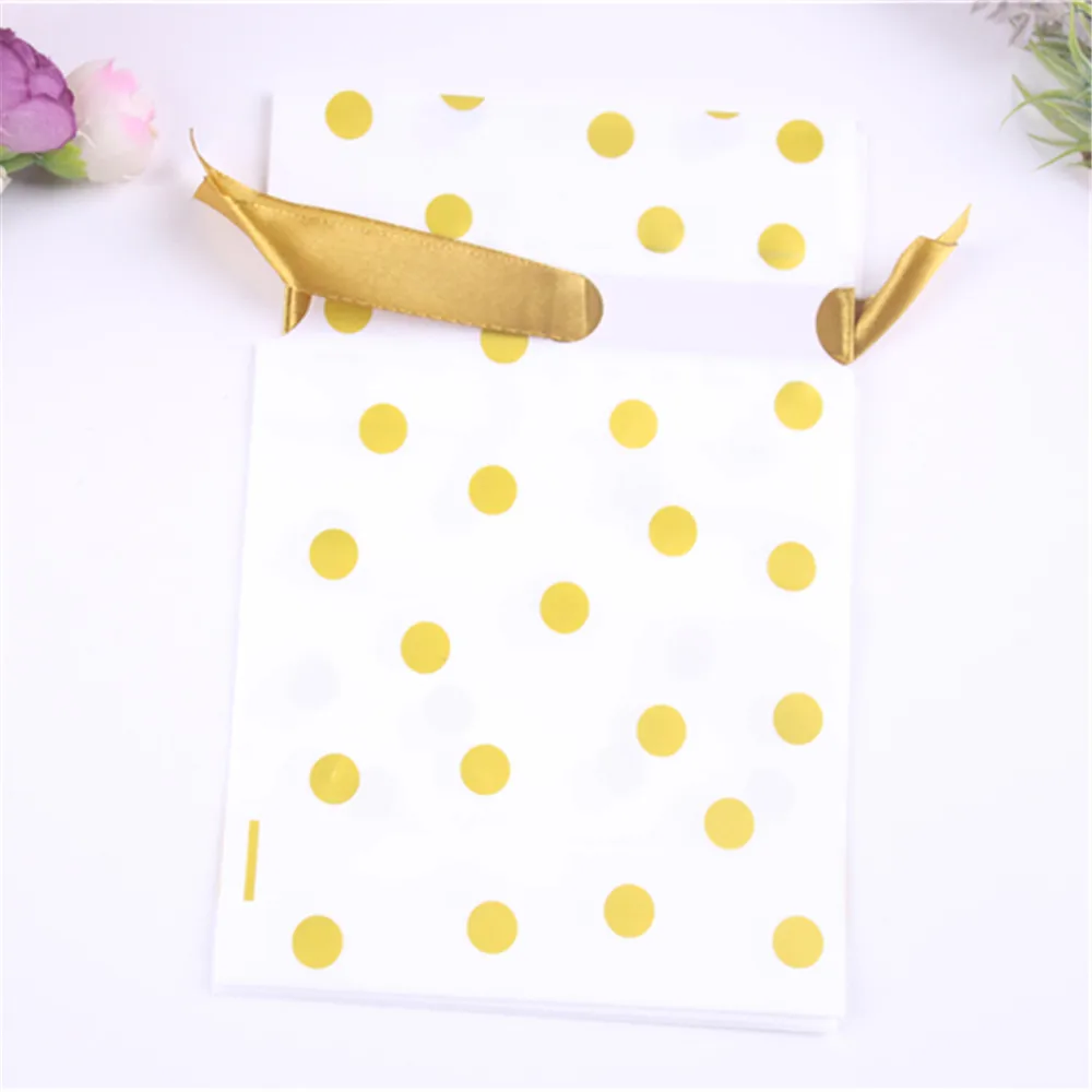 

Пластиковые подарочные сумки FOUYIM в горошек