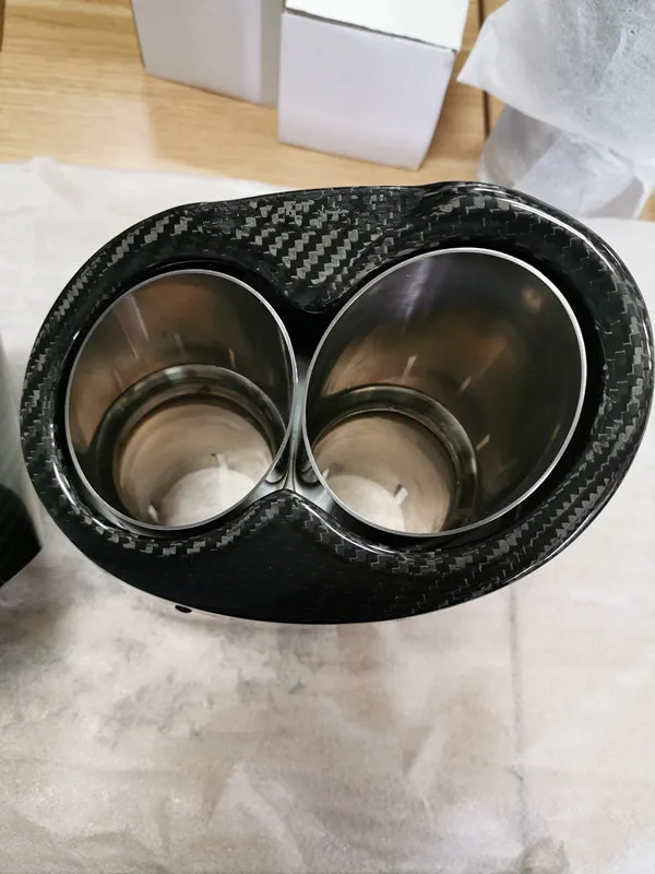 2 шт. Akrapovic выхлопной наконечник из углеродного волокна для Rudi RS3 RS4 RS5 RS6 RS7 A3 A4 A5 A6 A7 выхлопные наконечники выхлопная машина Стайлинг