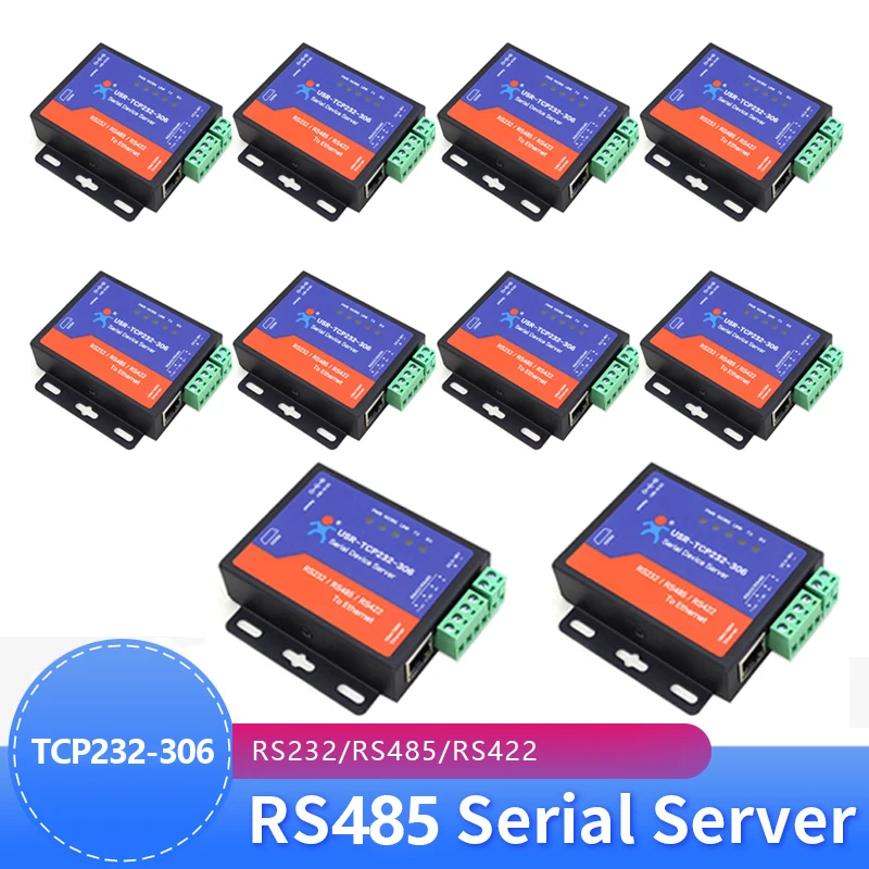 10 шт. Стандартный Серийный порт RS232/RS485/RS422 для Ethernet-сервера TCP/IP систем