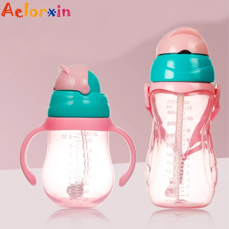 

Бутылочки для воды для девочек, детская герметичная бутылочка для кормления из полипропилена, 260 мл/330 мл, детские чашки для питья, бутылочки ...
