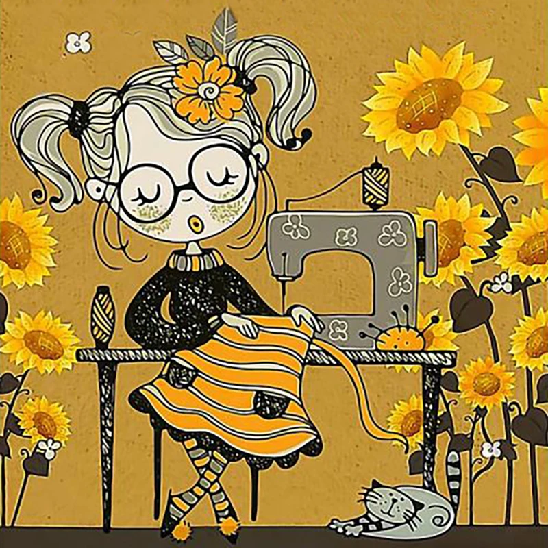 

5d алмазная живопись «сделай сам», порная девушка с очками, полная вышивка, вышивка крестиком, мозаика, Набор для творчества, домашний декор, ...