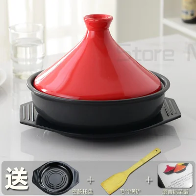 

Morocco tajine Japan clay household small single gas energy-saving bellied stew pan casserole earthenware cooking pot Tagine