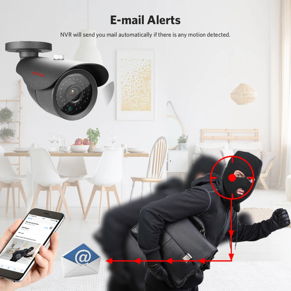 Система видеонаблюдения KANTURE h.265 + 8CH 5MP HD 4MP DVR kit Super SONY Sensor Outdoor IP66 система